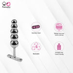 Load image into Gallery viewer, Steel butt plug on Kaamastra ANL toy