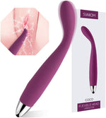 Load image into Gallery viewer, The image shows a pink, flexible head G-spot vibrator by Kaamastra. The vibrator has a sleek, curved design and is made of silicone.
