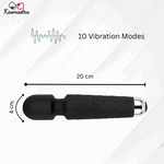 Load image into Gallery viewer, Kaamastra Black Wand Massager and Vibrator For Women