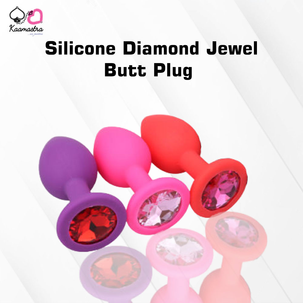 Diamond Jewel Butt Plug – 8cm Silicone Anal Toy