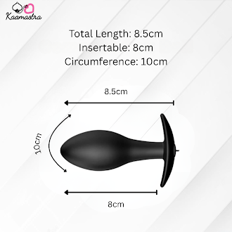 Kaamastra Black Silicone Remote Vibrating Anal Butt Plug
