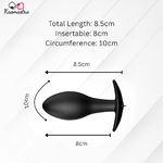 Load image into Gallery viewer, Kaamastra Black Silicone Remote Vibrating Anal Butt Plug
