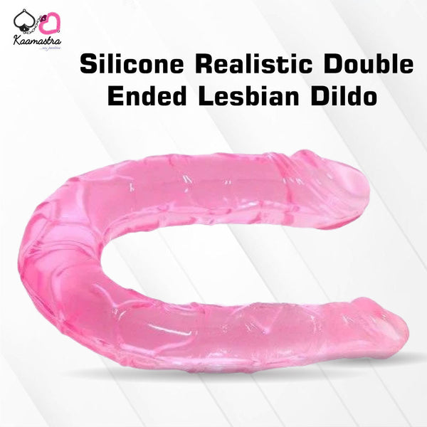 Kaamastra Double-Ended Lesbian Dildo - 10-inch realistic silicone toy for couples