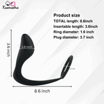 Load image into Gallery viewer, Kaamastra Prostate Plug dimensions – 8.6 inches total length, 3.6 inches insertable
