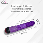Load image into Gallery viewer, Purple cylindrical product with measurements on a white background, branded 'Kaamastra'.
