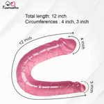 Load image into Gallery viewer, Kaamastra Silicone Realistic Double Ended Anal &amp; Vaginal Lesbian Dildo
